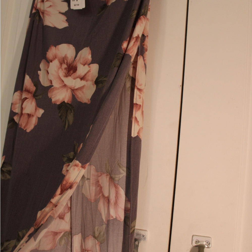 Windsor Gray Midi Skirt with Pink Floral - Picture 5 of 7